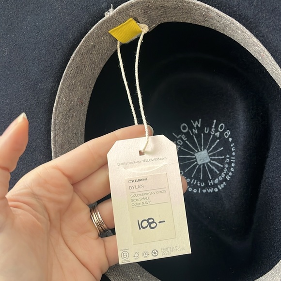 NWT Yellow 108 Dylan Fedora in Navy - Picture 5 of 7